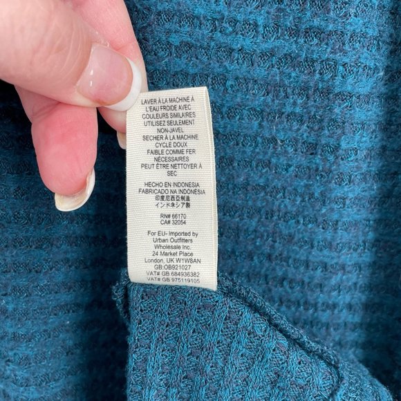 We the Free Cowl Neck Oversized Long Sleeve Sweater Women's Size Large Teal - Picture 5 of 9